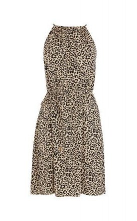 OASIS ANIMAL PRINT SUNDRESS / leopard printed summer dresses - flipped