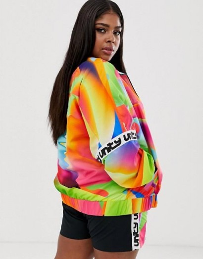 ASOS DESIGN x glaad& Curve track jacket – curvy fashion – multicoloured jackets