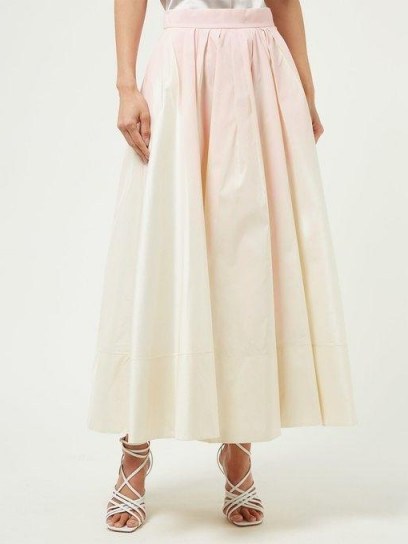 ROKSANDA Aylena pleated taffeta maxi skirt ~ subtle colours - flipped