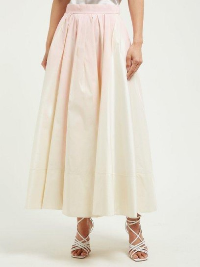 ROKSANDA Aylena pleated taffeta maxi skirt ~ subtle colours