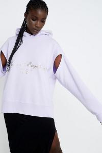 MM6 Maison Margiela Capsule Foil Logo Lilac Hoodie | designer hoodies