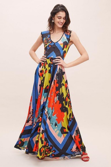 SFIZIO Selina Abstract-Print Maxi Dress ASSORTED. LONG MIXED PRINT DRESSES