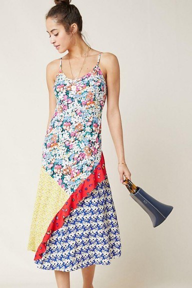 52 Conversations by Anthropologie Colloquial Bias Dress. PATCHWORK DRESSES - flipped