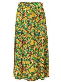 OLIVER BONAS Botanical Print Yellow Maxi Skirt
