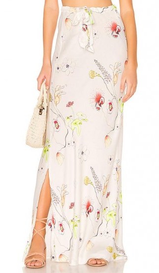 Cali Dreaming Boheme Skirt in Garden | summer floral maxi skirts - flipped
