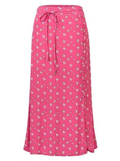 OLIVER BONAS Ditsy Pink Midi Skirt / small floral prints