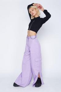 The Ragged Priest EDGE PANT LILAC | wide leg combat trousers