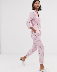 Fabienne Chapot Gigi jumpsuit in palm print | pink summer jumpsuits