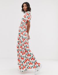 Fabienne Chapot Mia maxi dress in peach print | long fruit printed summer dresses
