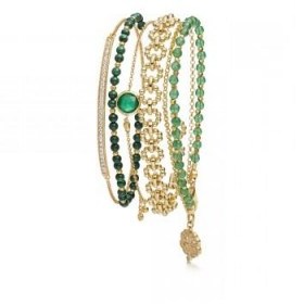 ASTLEY CLARKE Green Light Bracelet Stack / stacked bracelets - flipped