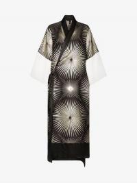 Haider Ackermann Printed Kimono Dress | monochrome oriental inspired maxi