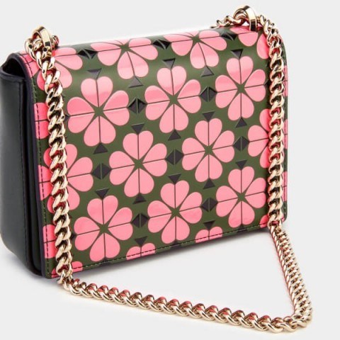 KATE SPADE NEW YORK – AMELIA SPADE FLOWER SMALL SHOULDER BAG in BRIGHT PINK MULTI - flipped
