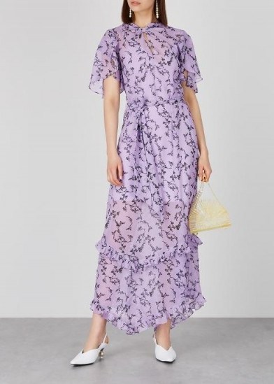 KEEPSAKE Daybreak lilac chiffon dress / romantic fashion - flipped