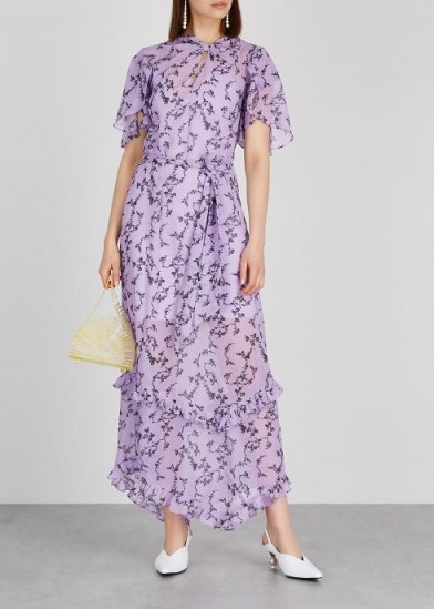 KEEPSAKE Daybreak lilac chiffon dress / romantic fashion