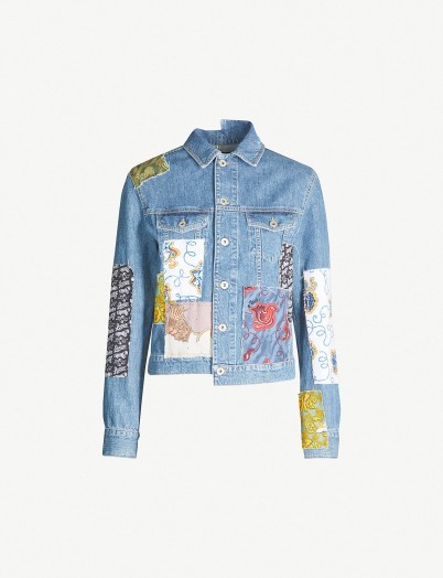 LOEWE Loewe x Paula’s Ibiza patchwork denim jacket in indigo
