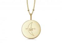 MISSOMA TAKE ME TO THE MOON NECKLACE 18ct Gold Vermeil / engraved pendant necklaces