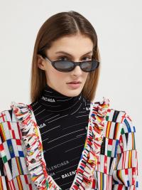 BALENCIAGA Neo mirrored oval-frame acetate sunglasses | Matches Fashion
