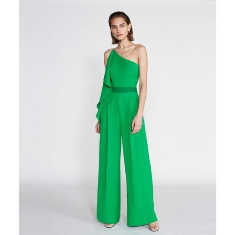 Orchard Jumpsuit by Outline | Wolf & Badger | Modern glamour is expressed through the green Orchard jumpsuit, which is realised in a premium medium weight fabric with a fluid finish - flipped