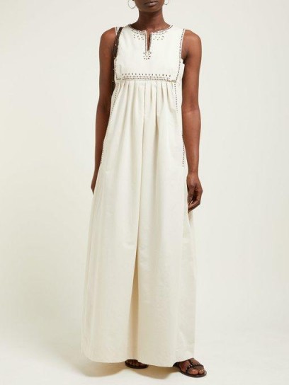 WEEKEND MAX MARA Palude dress in ivory | neutral summer maxi