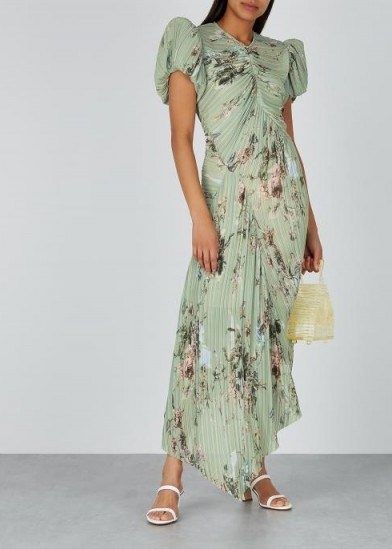 PREEN BY THORNTON BREGAZZI Tessa floral-print georgette midi dress ~ summer event dresses - flipped