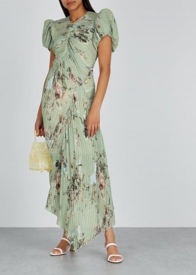PREEN BY THORNTON BREGAZZI Tessa floral-print georgette midi dress ~ summer event dresses