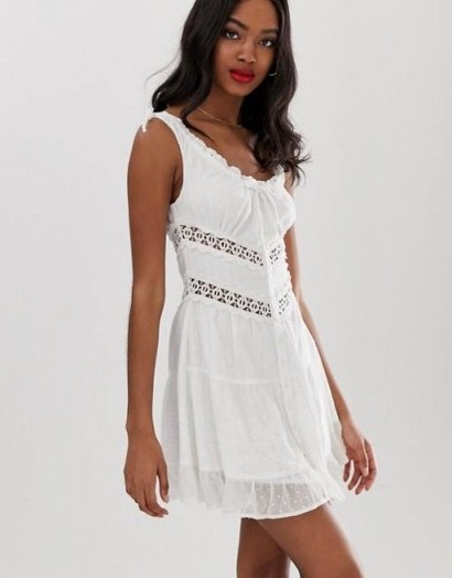 Rahi Solstice Palisades dress in white | boho smock dress - flipped