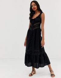 Rahi Topanga Lace Midi Dress in black | summer boho style