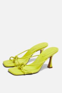 Topshop REX Lime Knot Mules | barely there kitten heel sandals | strappy mid heels | summer colours