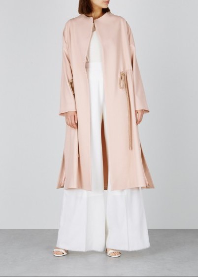 ROKSANDA Beata pink drawstring coat ~ lightweight fluid coats - flipped