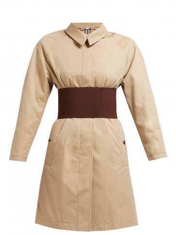 BURBERRY Single-breasted cotton-gabardine trench coat in beige