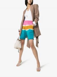 The Elder Statesman Dip Dye Cotton Sweat Shorts / multicoloured summer fashion
