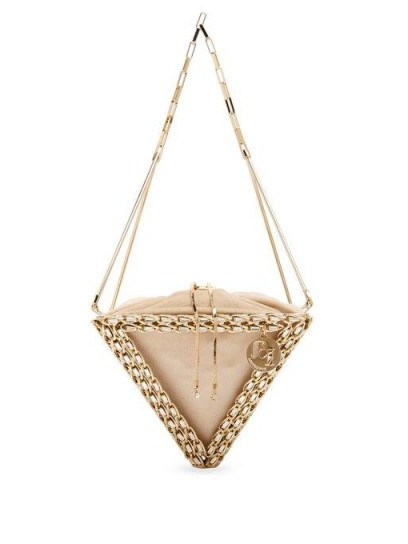 ROSANTICA BY MICHELA PANERO Vernita crystal-embellished handbag | luxe gold-tone evening bags - flipped