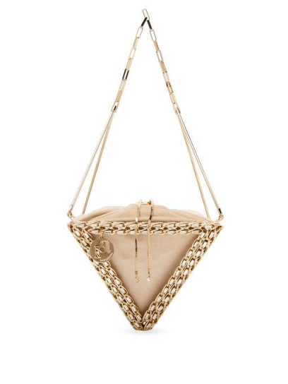 ROSANTICA BY MICHELA PANERO Vernita crystal-embellished handbag | luxe gold-tone evening bags