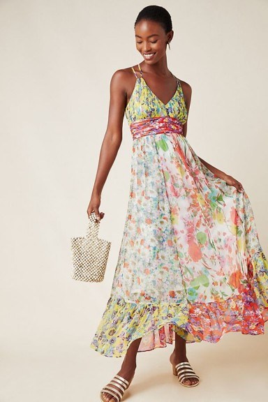 ANTHROPOLOGIE Malibu Floral Maxi Dress - flipped