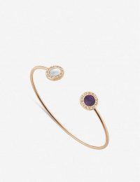 BVLGARI Bvlgari Bvlgari 18ct rose-gold, mother-of-pearl and sugilite bracelet – luxury open bangle