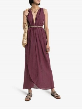 Caravana Nefeli Maxi-Dress in Purple – cross back summer dresses – holiday style - flipped