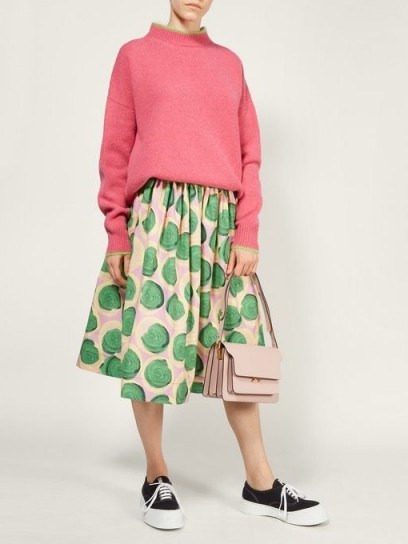 MARNI Clematis-print poplin skirt ~ summer skirts - flipped