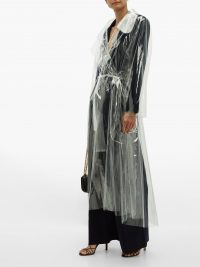 NORMA KAMALI Dolman transparent PVC trench coat ~ clear coats