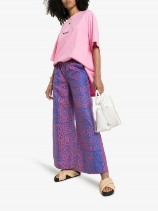 Double Rainbouu On Shore Wide Leg Trousers | pink and purple summer pants - flipped
