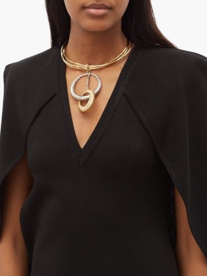 GIVENCHY Eclipse two-tone ring necklace - flipped
