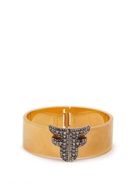 FENDI Freedom FF crystal-embellished cuff – gold-tone cuffs