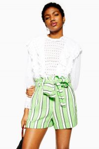 Topshop Green Stripe Shorts | summer fashion