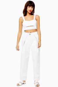 Topshop Ivory Ovoid Trousers | chic summer pants