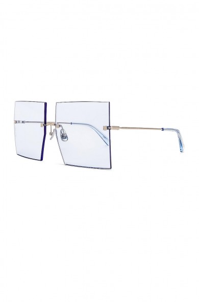 JACQUEMUS Riviera Sunglasses Light Blue / square frameless eyewear