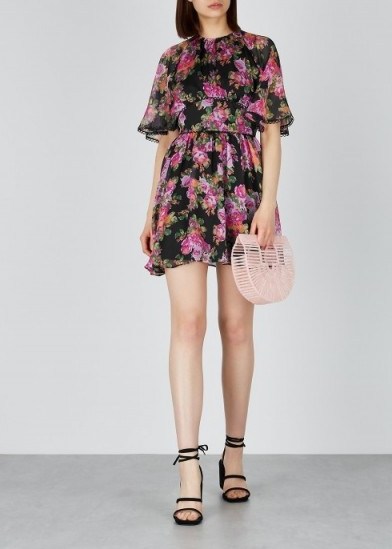 KEEPSAKE Oblivion floral georgette mini dress ~ flouncy fashion - flipped