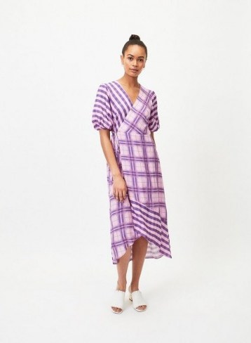 MISS SELFRIDGE Lilac Gingham Midi Dress – purple checks - flipped