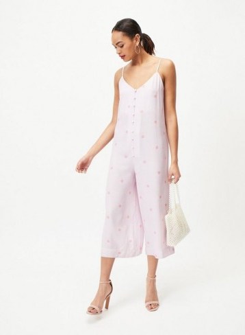 MISS SELFRIDGE Lilac Spot Romper Jumpsuit – strappy summer fashion - flipped