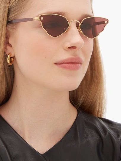 MOY ATELIER Little Ripple butterfly gold-plated sunglasses ~ beautiful summer accessory - flipped