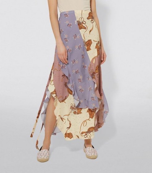 Loewe x Paula’s Ibiza Printed Wrap Skirt | ruffled handkerchief hem skirts - flipped