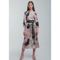 Loose Fit Floral Print Belted Dress by MUZA | Wolf & Badger